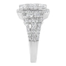 14K White Gold 2 1/4 Cttw Diamond Cocktail Cluster Ring (G-H Color, SI2-I1 Clarity) - Size 7