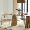 Upholstered Dining Chairs Set of 2 with Curved Back