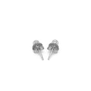 14k White Gold Spherical Stud Earrings (3.0 mm)