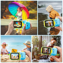 Kids Digital Camera Child Video Camera Children Camcorder Christmas Toy Birthday Gifts with 2.4in Screen 4X Digital Zoom 5 Games 32G MMC Card for 3-10
