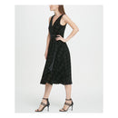Dkny Womens Black Printed Evening Fit Flare Dress, Size 8