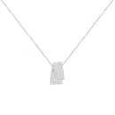 14KT White Gold Diamond Box Pendant Necklace (1 cttw, H-I Color, SI2-I1 Clarity)