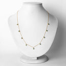 0.90 Carat Genuine Zambian Emerald 10K Yellow Gold Necklace