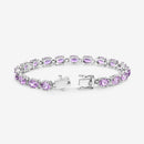 14.40 Carat Genuine Amethyst .925 Sterling Silver Bracelet