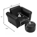 Kids Armrest Sofa with Ottoman