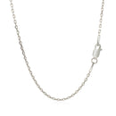Sterling Silver Rhodium Plated Cable Chain 1.5mm