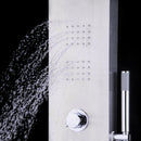 59” Stainless Steel Shower Panel with Massage Jets and Hand Shower