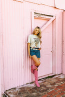 Baby I'm A Wild Card Graphic Tee - Pink