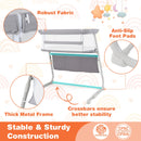 Baby Bassinet Bedside Crib with Adjustable Height Comfy Mattress