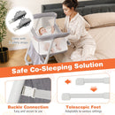 Baby Bassinet Bedside Crib with Adjustable Height Comfy Mattress