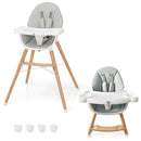 Baby High Chair with Dishwasher Safe Tray-Gray
