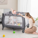 Portable Baby Playard with Changing Table Bassinet and Music Box