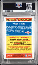 2004 Bazooka Adventures #YM Yao Ming PSA A Auto 10