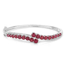 9.10 Carat Glass Filled Ruby .925 Sterling Silver Bangle