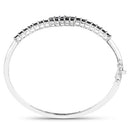2.52 Carat Genuine Black Diamond .925 Sterling Silver Bangle
