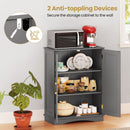 Bathroom Floor Storage Cabinet with 2 Doors and Adjustable Shelves