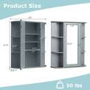 Mirrored Bathroom Medicine Cabinet with Single Mirror Door and Adjustable Shelf