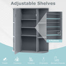 Mirrored Bathroom Medicine Cabinet with Single Mirror Door and Adjustable Shelf