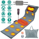 Full Body Electric Massage Mat – Heat, Vibration, Inflatable Head & Lumbar Pillows
