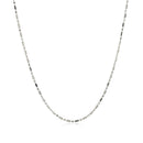 14k White Gold Diamond-Cut Alternating Bead Chain 1.2mm
