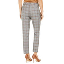 Calvin Klein Plaid Cropped Pants - Orange Multi, Size 12