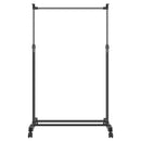15kg/33lbs Garment Racks 3.12ft-4.80ft Height Adjustable Clothes Stand Foldable Clothes Hanger w/ Wheels Storage Shelf For Dormitory Home