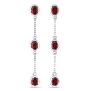 2.70 Carat Genuine Garnet .925 Sterling Silver Earrings