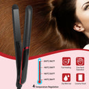 Hair Straightener Curling Iron 2 In 1 Twist Hair Straightener Ceramic Plate Hair Curler w/ Temperature Adjust LCD Display Glove