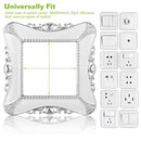 2 Packs Decorative Switch Cover European Romantic Wall Plate Protector w/Adhesive Sticker UK Style for Living Room Bathroom Kitchen