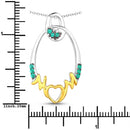 0.15 Carat Genuine Emerald .925 Sterling Silver Pendant