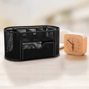 Metal Mesh Pencil Holders Desk Organizer w/9 Compartment Pen Holder Storage