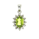 .96ct Peridot Diamond Fashion Pendants 10KT White Gold