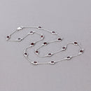 8.10 Carat Genuine Garnet .925 Sterling Silver Necklace