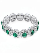 Charter Club Crystal and Stone Stretch Bracelet