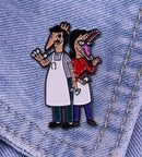 Beetlejuice Bobs Burgers mashup Enamel Pins small, durable, high quality accessories