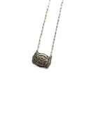 Belt Buckle Initial Necklace
