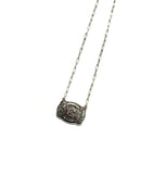 Belt Buckle Initial Necklace