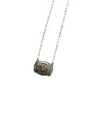 Belt Buckle Initial Necklace