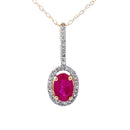 .45ct Ruby Diamond Fashion Pendants 10KT Yellow Gold