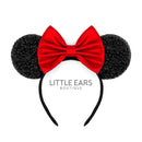 Black & Red Sparkle Mickey Ears