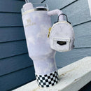 Black & White Checkers Tumbler Boot