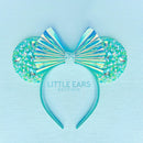 Blue Iridescent Sparkle Mickey Ears