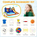 Inflatable Water Slide Park with Climbing Wall and Splash Pool