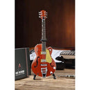 Brian Setzer Nashville Orange Dice Hollow Body Miniature Guitar Replica