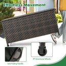 85 Gallon Outdoor Storage Box with Removable Liner and Universal Wheels
