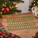 Set of 60 Matte Green Metal Wire Christmas Ornaments Hooks Hangers 1.16 Inches