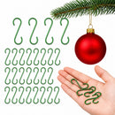 Set of 60 Matte Green Metal Wire Christmas Ornaments Hooks Hangers 1.16 Inches