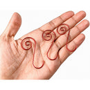 Set of 20 Red Metal Wire Spiral Christmas Ornaments Hooks Hangers S-Shaped 1.96 Inches