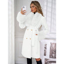 Elegant Double-breasted Trench Coat With A Tie Belt