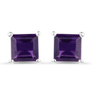 2.25 Carat Genuine Amethyst .925 Sterling Silver Earrings